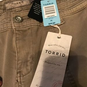 Torrid Khaki Roll Shorts